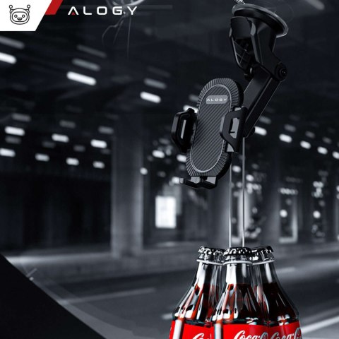 Alogy Uchwyt samochodowy do telefonu do auta 3w1 Alogy na szybę do kratki na deskę rozdzielczą kokpit Czarny Alogy Uchwyt samochodowy do telefonu do auta 3w1 Alogy na szybę do kratki na deskę rozdzielczą kokpit Czarny
