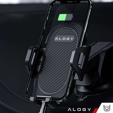 Alogy Uchwyt samochodowy do telefonu do auta 3w1 Alogy na szybę do kratki na deskę rozdzielczą kokpit Czarny Alogy Uchwyt samochodowy do telefonu do auta 3w1 Alogy na szybę do kratki na deskę rozdzielczą kokpit Czarny
