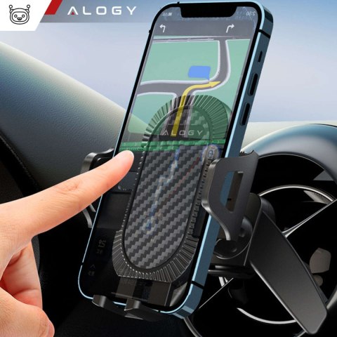 Alogy Uchwyt samochodowy do telefonu do auta 3w1 Alogy na szybę do kratki na deskę rozdzielczą kokpit Czarny Alogy Uchwyt samochodowy do telefonu do auta 3w1 Alogy na szybę do kratki na deskę rozdzielczą kokpit Czarny