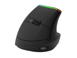 Delux Bezprzewodowa mysz pionowa Delux M618DB BT/2.4G 4000DPI RGB