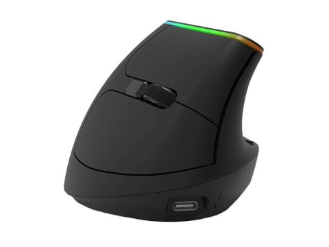 Delux Bezprzewodowa mysz pionowa Delux M618DB BT/2.4G 4000DPI RGB Delux Bezprzewodowa mysz pionowa Delux M618DB BT/2.4G 4000DPI RGB