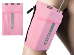 Goteo Etui opaska sportowa Goteo armband na ramię do telefonu L Różowa