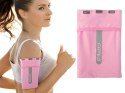 Goteo Etui opaska sportowa Goteo armband na ramię do telefonu L Różowa