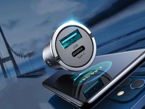 Joyroom Ładowarka samochodowa Joyroom C-A35 USB + Type C PD 45W 5A QC 3.0 Black Joyroom Ładowarka samochodowa Joyroom C-A35 USB + Type C PD 45W 5A QC 3.0 Black