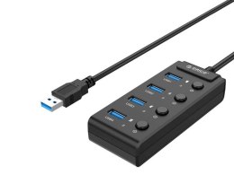 Orico Hub USB 3.0. Orico z włącznikami, 5x USB (czarny)