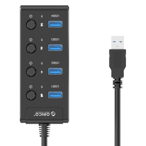 Orico Hub USB 3.0. Orico z włącznikami, 5x USB (czarny) Orico Hub USB 3.0. Orico z włącznikami, 5x USB (czarny)