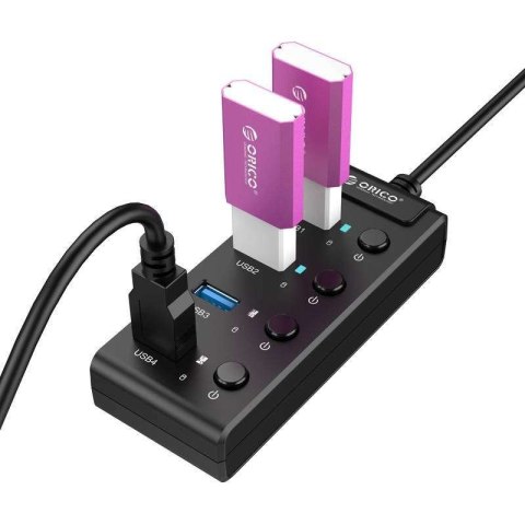 Orico Hub USB 3.0. Orico z włącznikami, 5x USB (czarny) Orico Hub USB 3.0. Orico z włącznikami, 5x USB (czarny)
