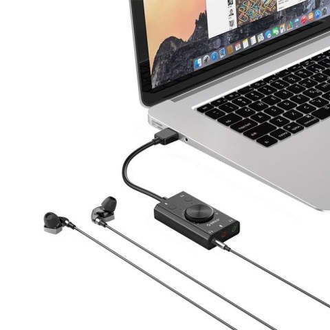 Orico Zewnętrzna karta dźwiękowa Orico USB 2.0, 10cm Orico Zewnętrzna karta dźwiękowa Orico USB 2.0, 10cm