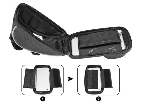 RockBros Etui torba rowerowa sakwa uchwyt do telefonu RockBros 010-4BK Czarne RockBros Etui torba rowerowa sakwa uchwyt do telefonu RockBros 010-4BK Czarne