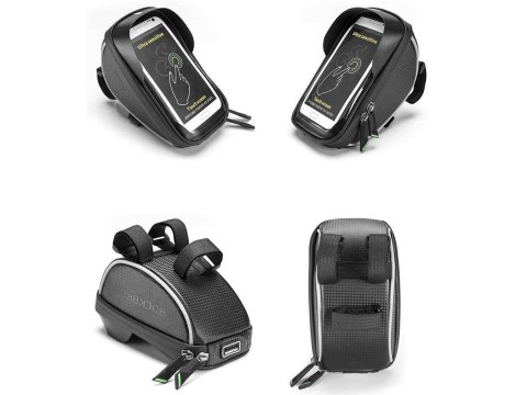 RockBros Etui torba rowerowa sakwa uchwyt do telefonu RockBros 010-4BK Czarne RockBros Etui torba rowerowa sakwa uchwyt do telefonu RockBros 010-4BK Czarne