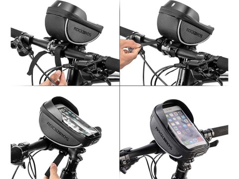 RockBros Etui torba rowerowa sakwa uchwyt do telefonu RockBros 010-4BK Czarne RockBros Etui torba rowerowa sakwa uchwyt do telefonu RockBros 010-4BK Czarne