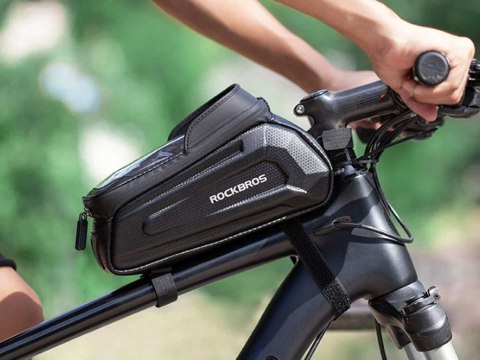 RockBros Etui torba sakwa wodoodporna na rower uchwyt na telefon na ramę RockBros B68 Czarne RockBros Etui torba sakwa wodoodporna na rower uchwyt na telefon na ramę RockBros B68 Czarne