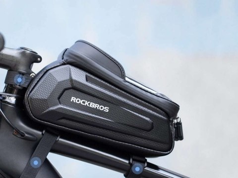 RockBros Etui torba sakwa wodoodporna na rower uchwyt na telefon na ramę RockBros B68 Czarne RockBros Etui torba sakwa wodoodporna na rower uchwyt na telefon na ramę RockBros B68 Czarne