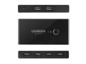 UGreen Switch przełącznik box UGreen HUB KVM USB 2x4 USB 2.0