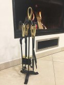 ALPENBURG AKCESORIA PRZYBORY DO KOMINKA NA STOJAKU BLACK/GOLD