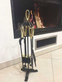 ALPENBURG AKCESORIA PRZYBORY DO KOMINKA NA STOJAKU BLACK/GOLD