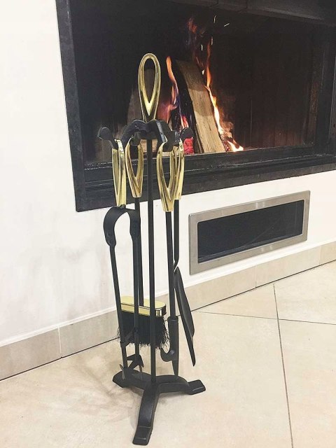 ALPENBURG AKCESORIA PRZYBORY DO KOMINKA NA STOJAKU BLACK/GOLD ALPENBURG AKCESORIA PRZYBORY DO KOMINKA NA STOJAKU BLACK/GOLD