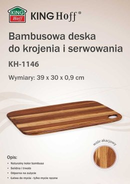 KINGHOFF BAMBUSOWA DESKA KUCHENNA 39x30cm KINGHOFF KH-1146