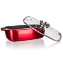 BANQUET BRYTFANNA GRANITOWA 5,7L Z POKRYWĄ BANQUET RED METALLIC