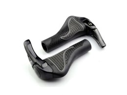 RockBros Chwyty rowerowe Gripy do kierownicy RockBros BT1008B Czarne gumowe rączki z rogami