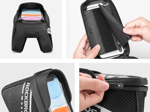RockBros Etui torba uchwyt rowerowy RockBros 033BK sakwa na rower na ramę Czarne RockBros Etui torba uchwyt rowerowy RockBros 033BK sakwa na rower na ramę Czarne
