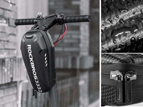 RockBros Etui wodoodporne sakwa na hulajnogę uchwyt na ramę RockBros B62 Czarne RockBros Etui wodoodporne sakwa na hulajnogę uchwyt na ramę RockBros B62 Czarne