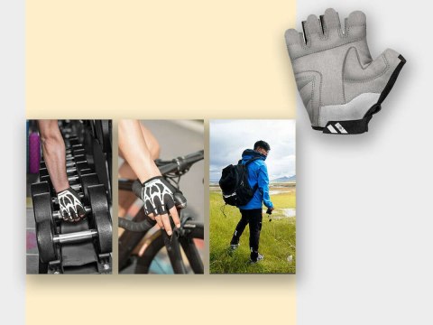 RockBros Rękawiczki rowerowe na rower bez palców XL RockBros S227BK-XL RockBros Rękawiczki rowerowe na rower bez palców XL RockBros S227BK-XL