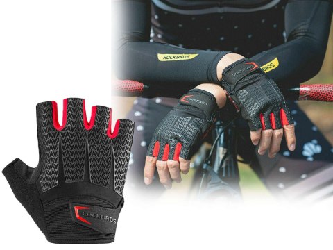 RockBros Rękawiczki rowerowe na rower bez palców M RockBros S169BR-M czarne RockBros Rękawiczki rowerowe na rower bez palców M RockBros S169BR-M czarne