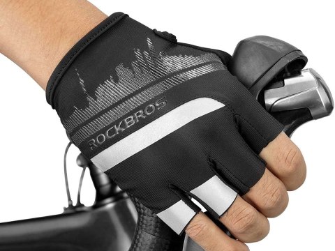 RockBros Sportowe rękawiczki rowerowe kolarskie na rower rękawice bez palców XL RockBros RockBros Sportowe rękawiczki rowerowe kolarskie na rower rękawice bez palców XL RockBros