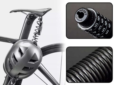 RockBros Zapięcie rowerowe zamek na szyfr RockBros T609 Czarne RockBros Zapięcie rowerowe zamek na szyfr RockBros T609 Czarne