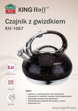 KINGHOFF CZAJNIKZ GWIZDKIEM Z LINII GOLD 3,0L KH-1067
