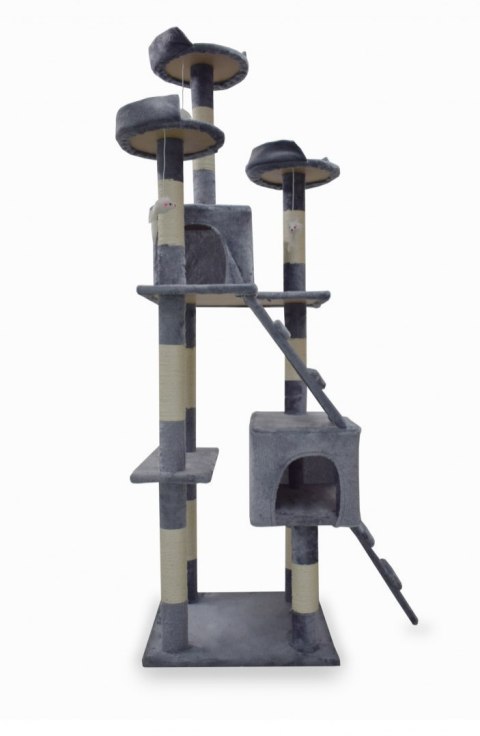 E-hurtownia Drapak dla kota 170 cm jasno szary domek legowisko sizal zabawki stabilny E-hurtownia Drapak dla kota 170 cm jasno szary domek legowisko sizal zabawki stabilny