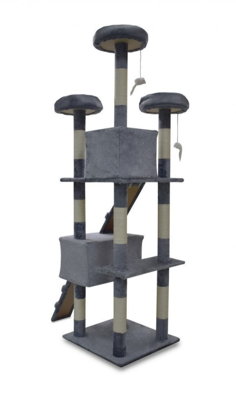E-hurtownia Drapak dla kota 170 cm jasno szary domek legowisko sizal zabawki stabilny E-hurtownia Drapak dla kota 170 cm jasno szary domek legowisko sizal zabawki stabilny