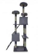E-hurtownia Drapak dla kota 170 cm jasno szary domek legowisko sizal zabawki stabilny