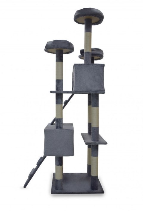E-hurtownia Drapak dla kota 170 cm jasno szary domek legowisko sizal zabawki stabilny E-hurtownia Drapak dla kota 170 cm jasno szary domek legowisko sizal zabawki stabilny