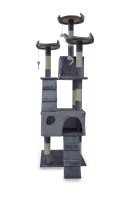 E-hurtownia Drapak dla kota 170 cm jasno szary domek legowisko sizal zabawki stabilny