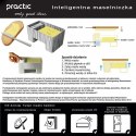 PRACTIC INTELIGENTNA MASELNICZKA WODNA Z NOŻYKIEM CZARNA
