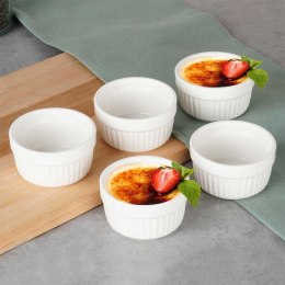 EXCELLENT HOUSWARE KOKILKI MISECZKI PORCELANOWE DO ZAPIEKANIA 5 szt. OKRĄGŁE 279008