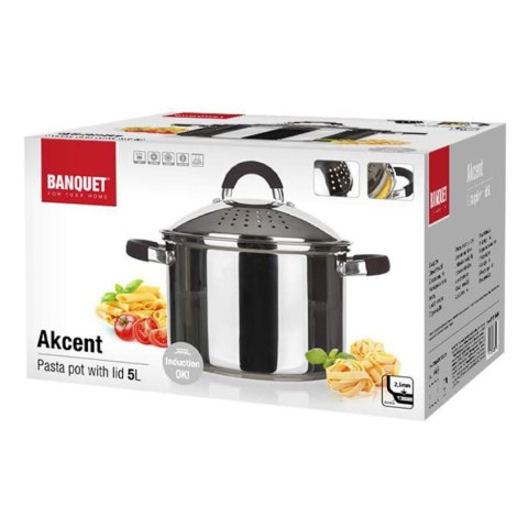 BANQUET GARNEK 24cm 5L DO GOTOWANIA MAKARONU BANQUET AKCENT BANQUET GARNEK 24cm 5L DO GOTOWANIA MAKARONU BANQUET AKCENT