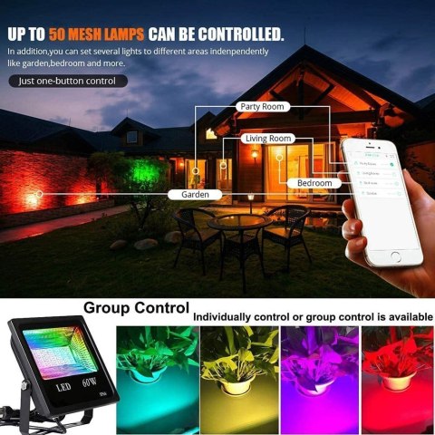 NICETAI Naświetlacz LED reflektor RGBCW smart NICETAI Naświetlacz LED reflektor RGBCW smart