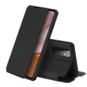 Dux Ducis Etui ochronne z klapką Dux Ducis Skin X skórzane do Samsung Galaxy A72 4G Czarne