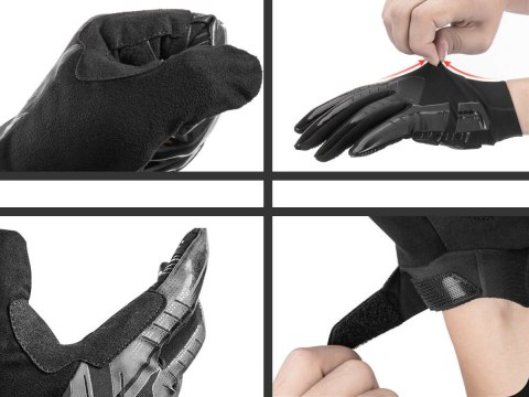 RockBros Rękawiczki rowerowe M RockBros rękawice na rower S208-M Czarne RockBros Rękawiczki rowerowe M RockBros rękawice na rower S208-M Czarne