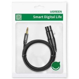 UGreen Kabel audio AV182 UGREEN XLR żeński do jack 3.5 męski 2m czarny