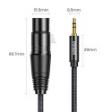 UGreen Kabel audio AV182 UGREEN XLR żeński do jack 3.5 męski 2m czarny
