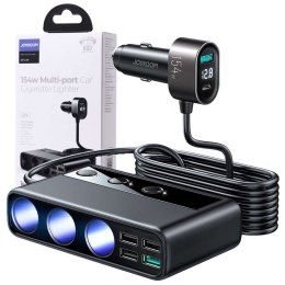 Joyroom Ładowarka samochodowa rozdzielacz Joyroom JR-CL06 Car Charger PD 154W QC 3.0 Black