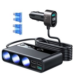 Joyroom Ładowarka samochodowa rozdzielacz Joyroom JR-CL06 Car Charger PD 154W QC 3.0 Black