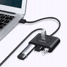 UGreen Hub USB 3.0 UGREEN CR113, 4w1, 0.5m (biały)