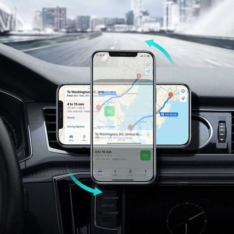 ESR Magnetyczny uchwyt samochodowy MagSafe ESR HaloLock do kratki do iPhone 13 Black ESR Magnetyczny uchwyt samochodowy MagSafe ESR HaloLock do kratki do iPhone 13 Black