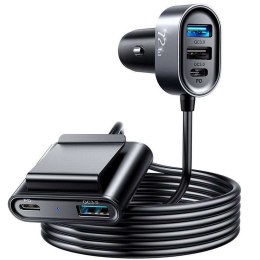 Joyroom Ładowarka samochodowa Joyroom JR-CL05 Car Charger 3x USB + 2x USB-C 1.5m 72W Black