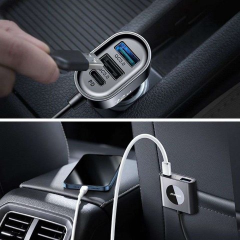 Joyroom Ładowarka samochodowa Joyroom JR-CL05 Car Charger 3x USB + 2x USB-C 1.5m 72W Black Joyroom Ładowarka samochodowa Joyroom JR-CL05 Car Charger 3x USB + 2x USB-C 1.5m 72W Black